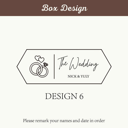 Personalized Wooden Double Ring Box with Clear Window
