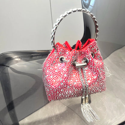 Luxury Rhinestone Bucket Evening Bag