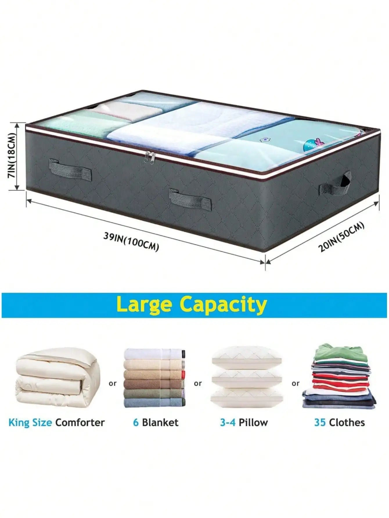 Large Capacity Foldable Clothing Storage Bag
