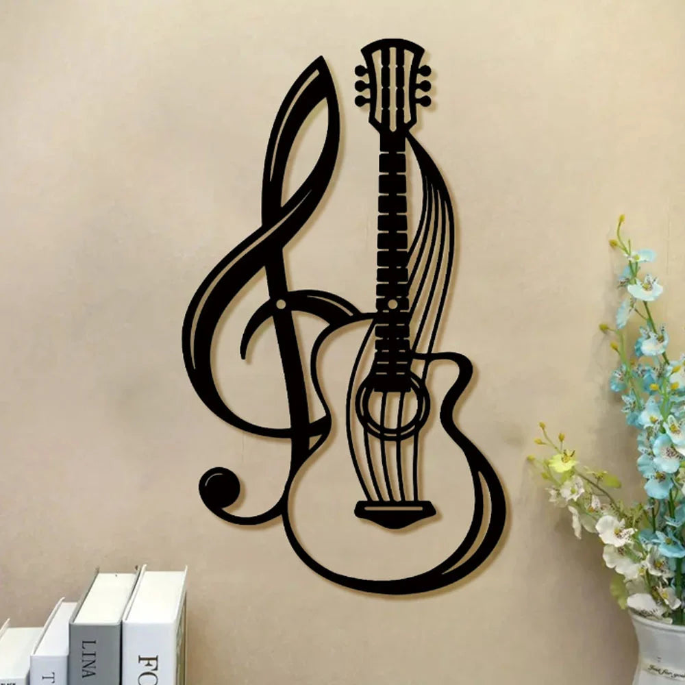 Musical Note & Violin Metal Wall Art
