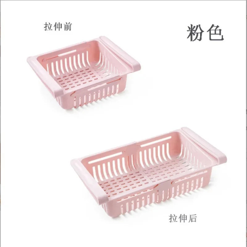 Expandable Refrigerator Storage Basket Drawer