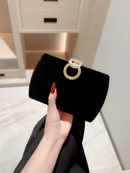 Velvet Box Clutch Bag