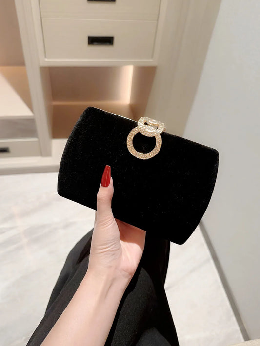 Velvet Box Clutch Bag