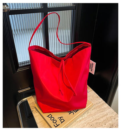 Minimalist Nylon Tote Shoulder Bag