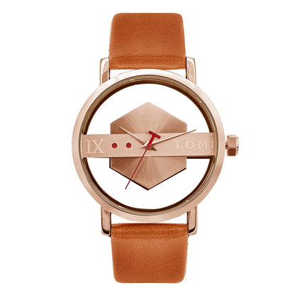 Men's Minimalist Leather Quartz Watchmen watch, minimalist watch, leather strap watch, quartz watch, casual watch, fashion accessories, skeleton style watch, business casual watch, wristwatch