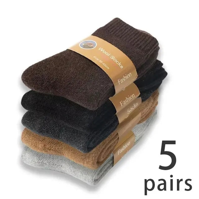 Men’s Thick Winter Wool Socks 5 Pairs