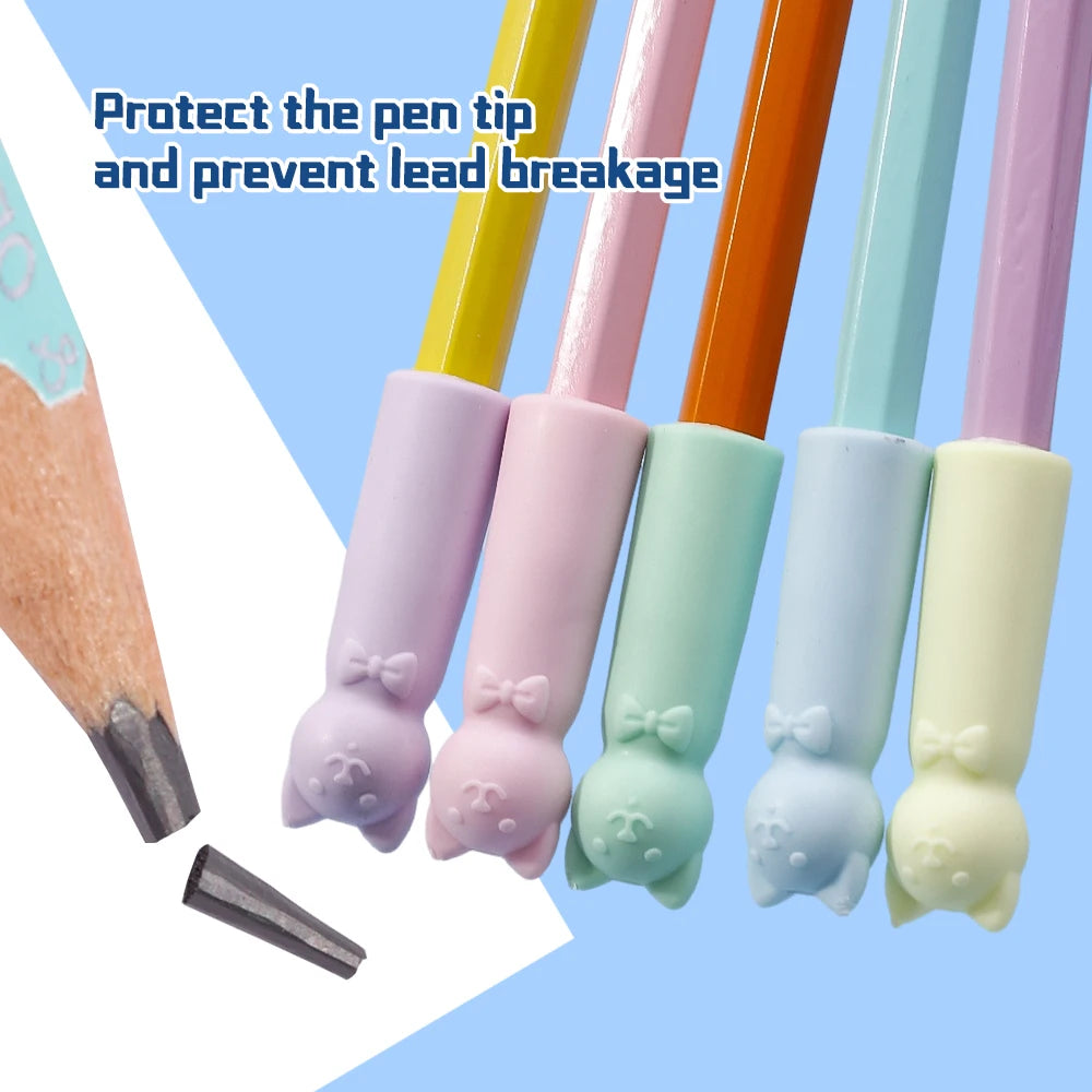 Cute Cat Pencil Top Eraser Caps