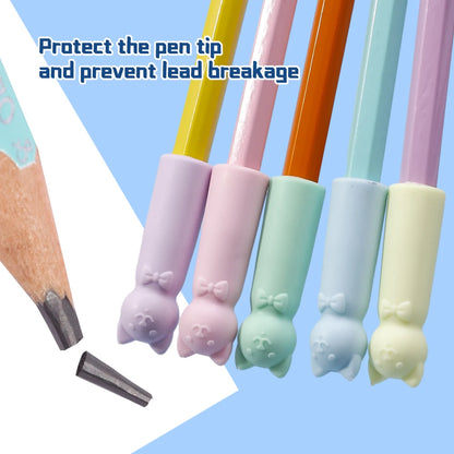 Cute Cat Pencil Top Eraser Caps