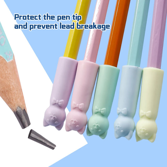 Cute Cat Pencil Top Eraser Caps