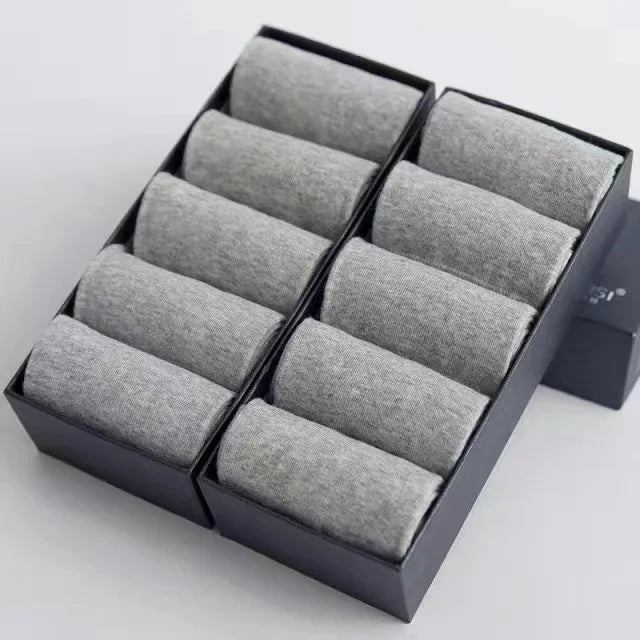 Men’s Cotton Business Crew Socks 10 Pairs
