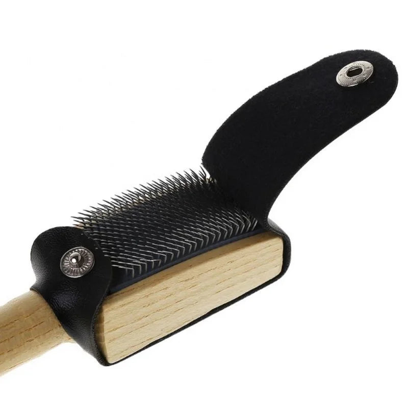 Wood-Handle Suede Sole Shoe Cleaning Wire Brush