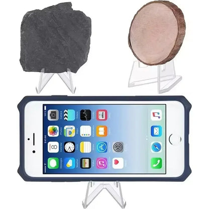 Transparent Mini Triangle Card & Collectible Display Stands