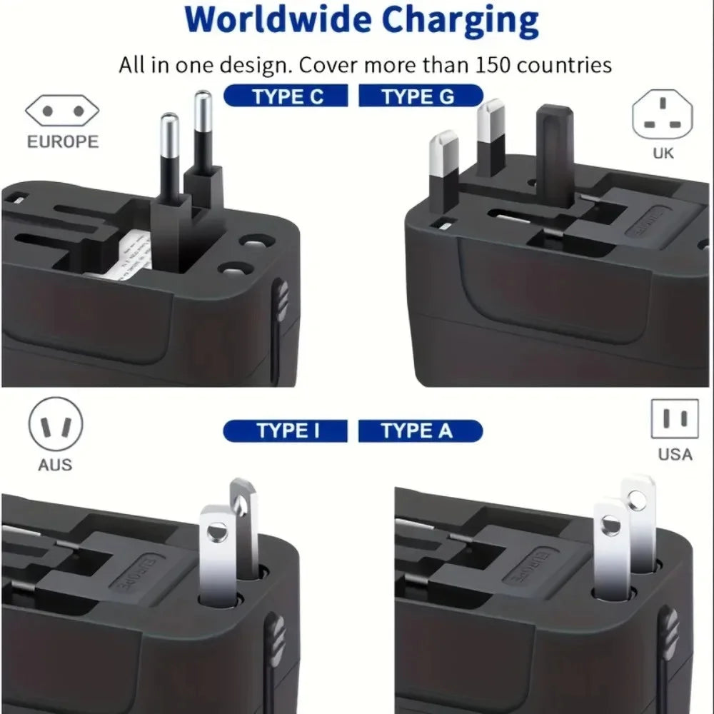 Universal Travel Adapter with Dual USB Charging