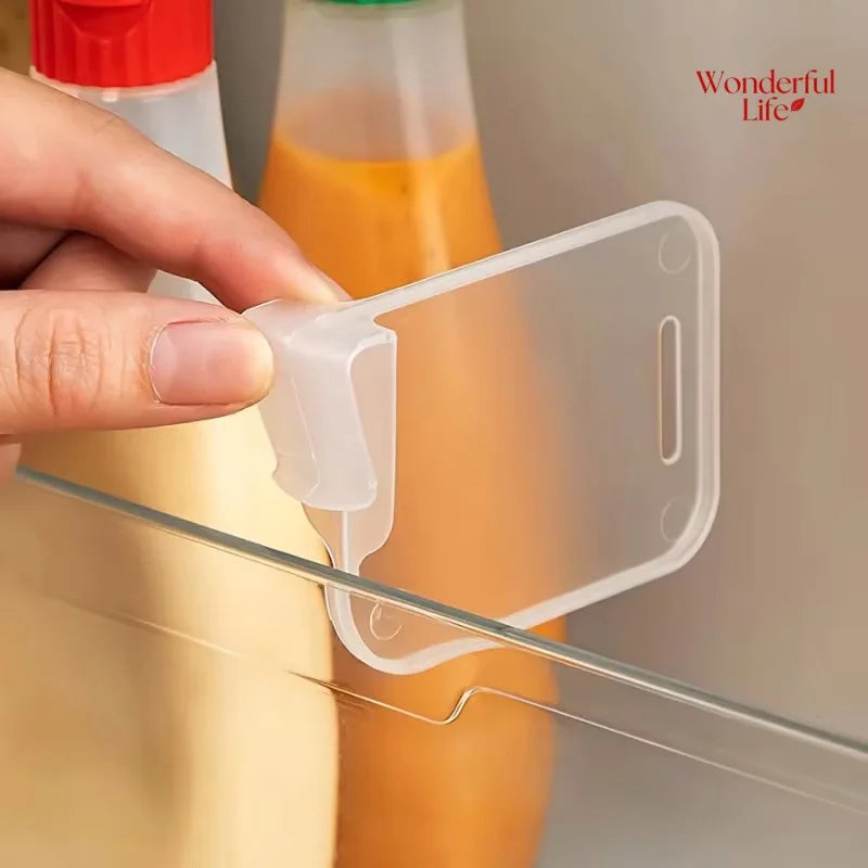 Adjustable Refrigerator Storage Divider Clips (6 or 8 Pieces)