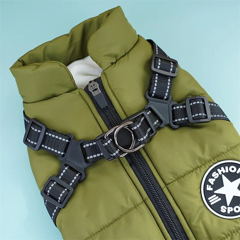 Waterproof Dog Winter Harness Coat