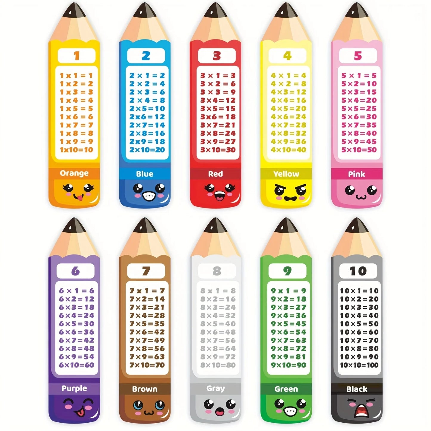 Magnetic Multiplication Learning Cards Set