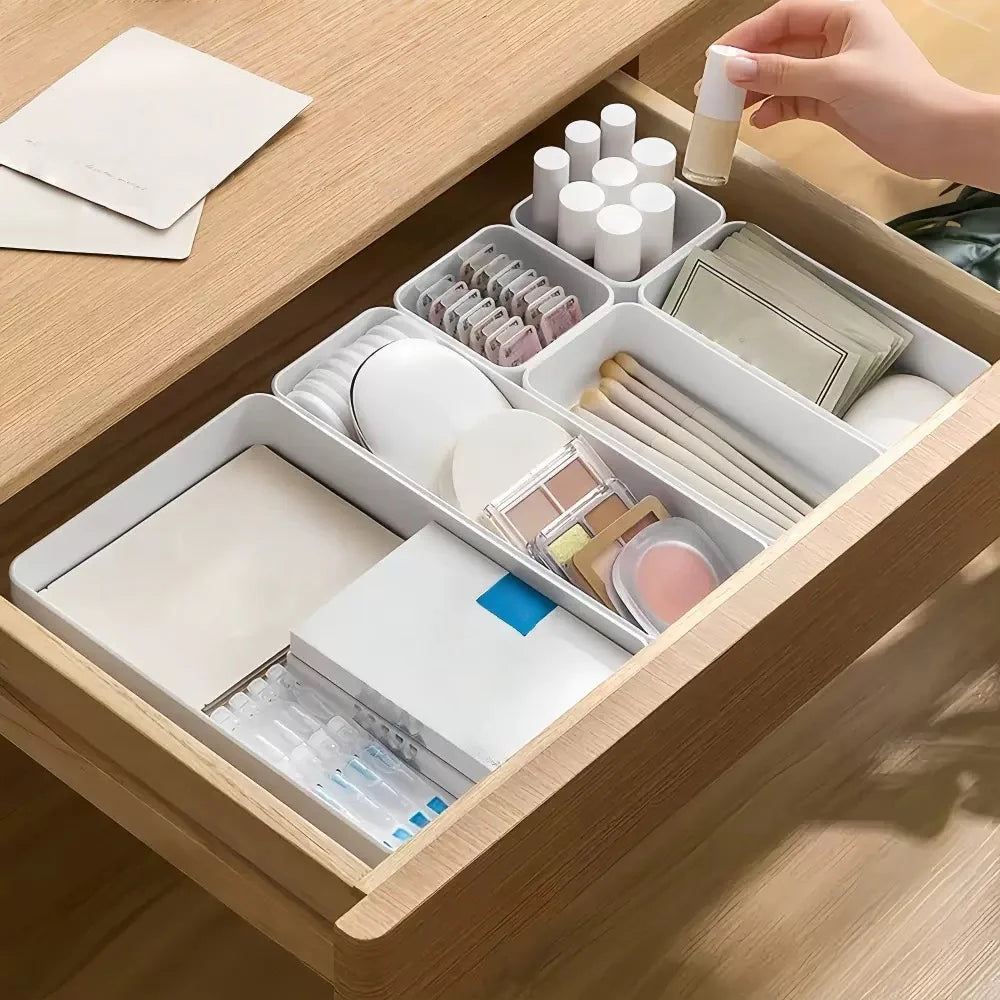 Interlocking Drawer Organizer Tray Set