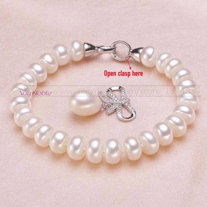 925 Silver Freshwater Pearl Wedding Jewelry Set
