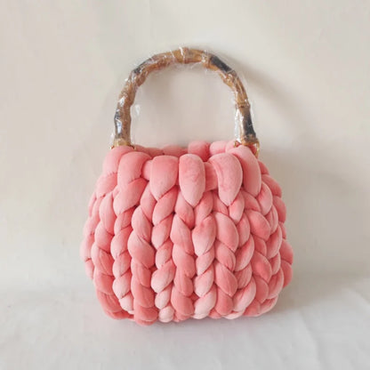 Chunky Knit Bucket Handbag