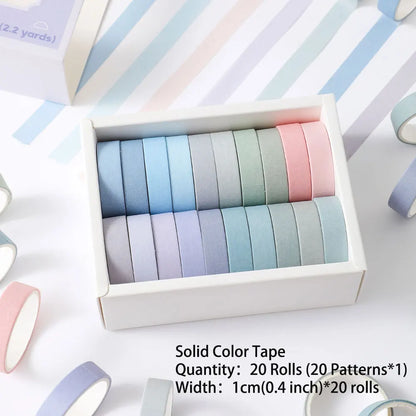 Decorative Masking Tape Rolls for Journaling, Crafts & Gift Wrapping