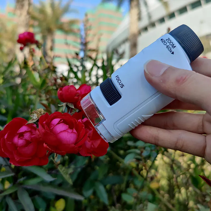 Pocket Microscope With LED Light