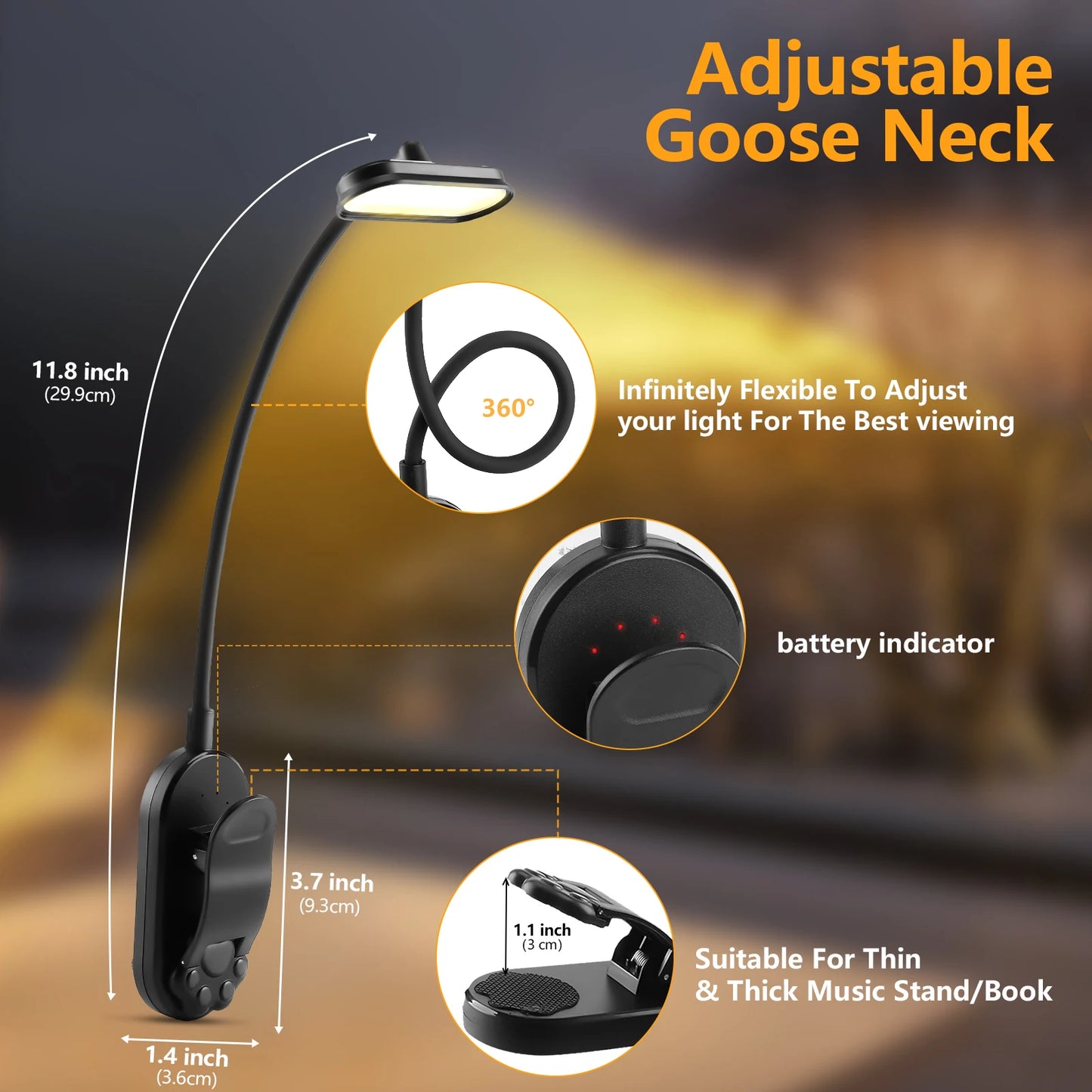 USB Rechargeable LED Book Light
