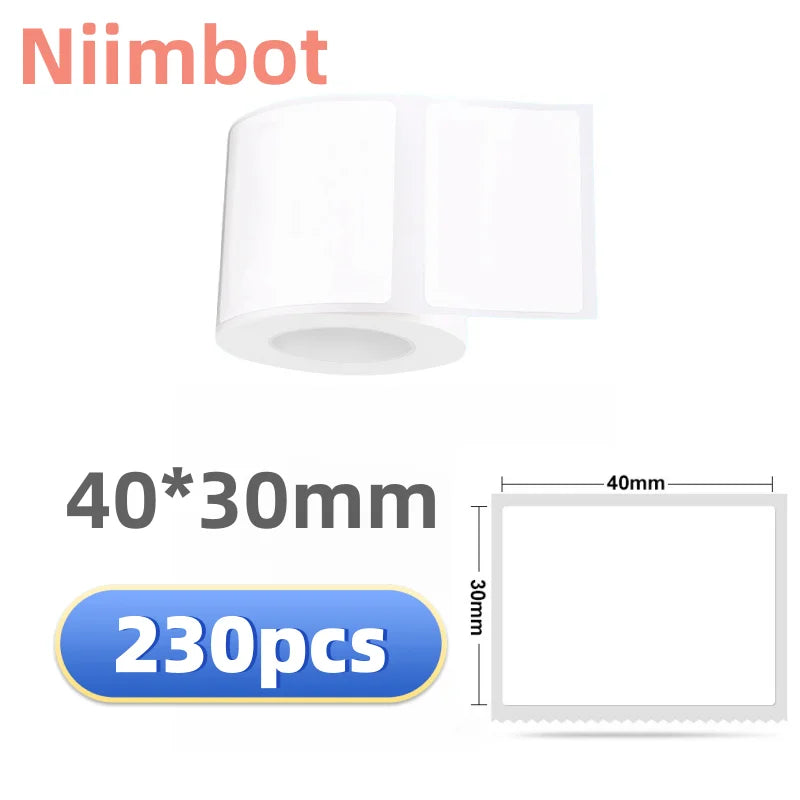 Self-Adhesive Thermal Sticker Labels 20–50mm for NIIMBOT Printers