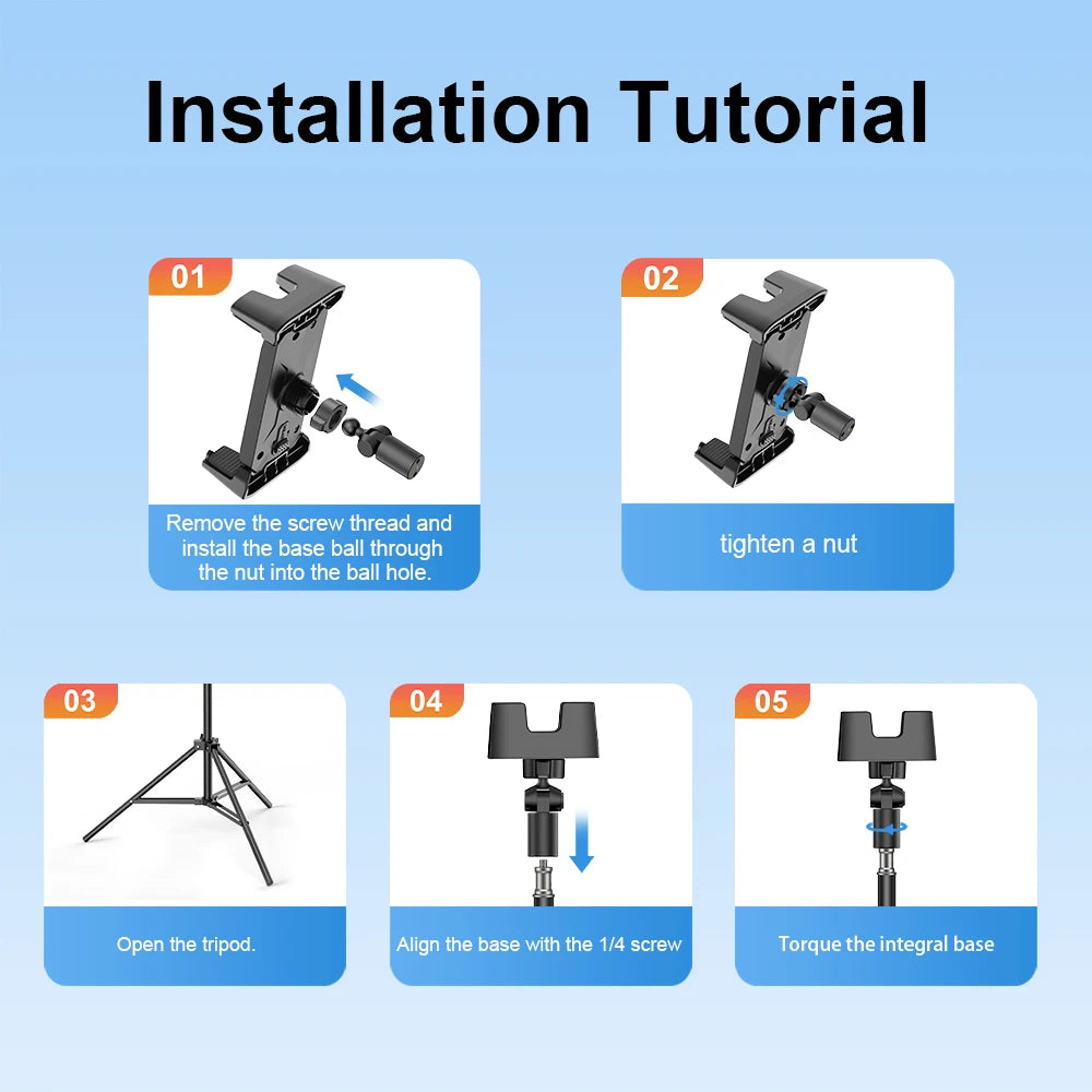 Adjustable Tripod Tablet Floor Stand