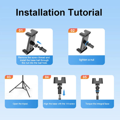 Adjustable Tripod Tablet Floor Stand