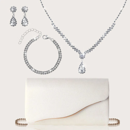 Elegant Metallic Evening Clutch Bag