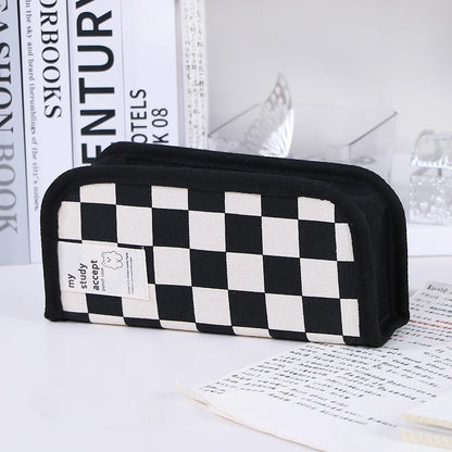 Checkerboard Large Pencil Case