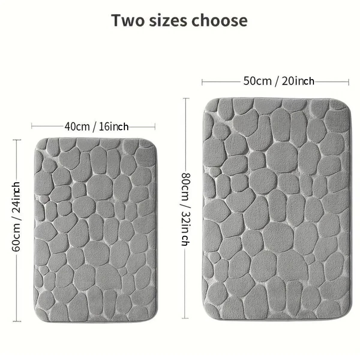 1Pc Cobblestone Bath Mat