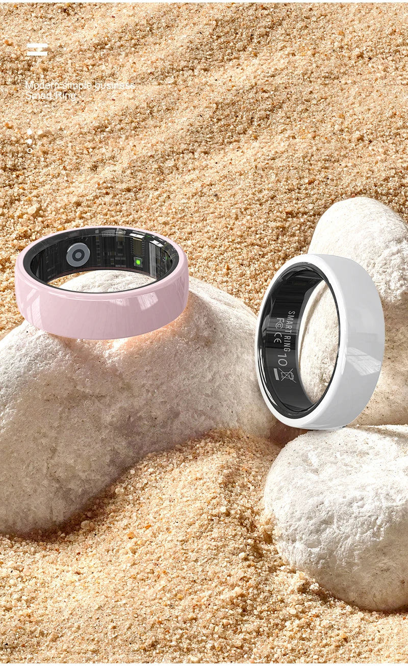 Smart Health Tracking Ring with Charging Case