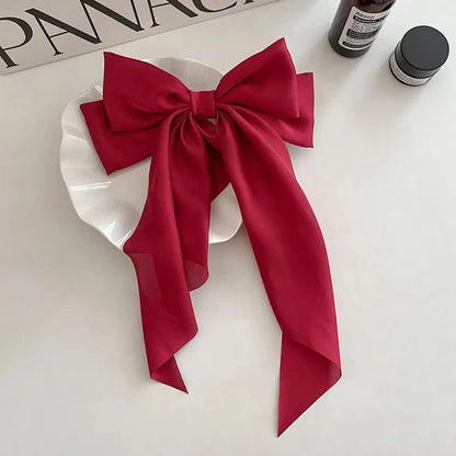 Korean Satin Bowknot Hair Clip