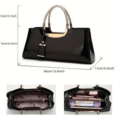Patent Leather Evening Shoulder Bag