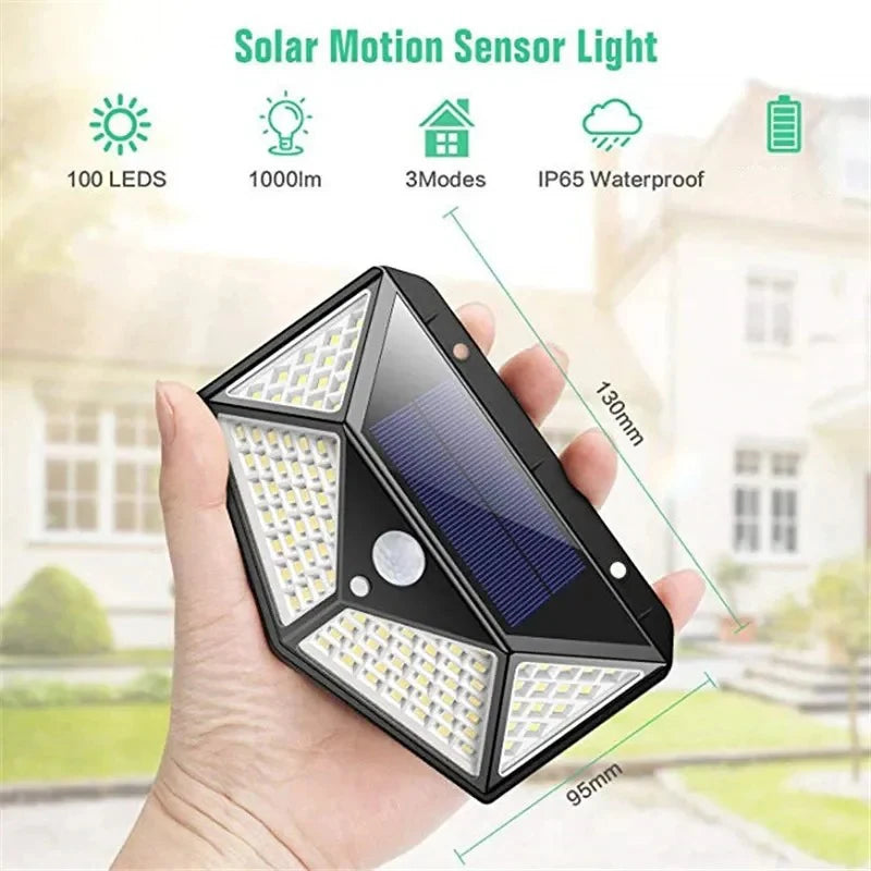 Waterproof Solar Security Light with PIR Motion Detection