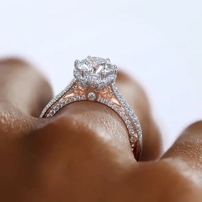 Silver-Plated Cubic Zirconia Ring