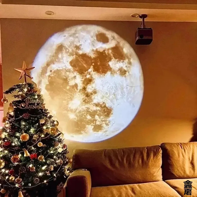 USB Moon & Earth Galaxy Projector Night Light
