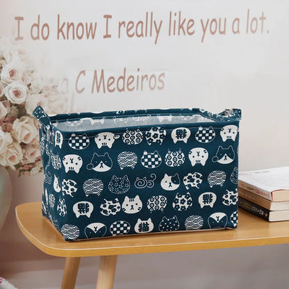 Foldable Fabric Storage Container with Handle