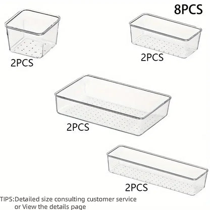 Clear Drawer Organizer Set