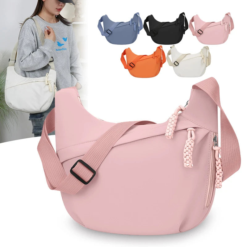 Large Capacity Half Moon Crossbody Shoulder Bag
