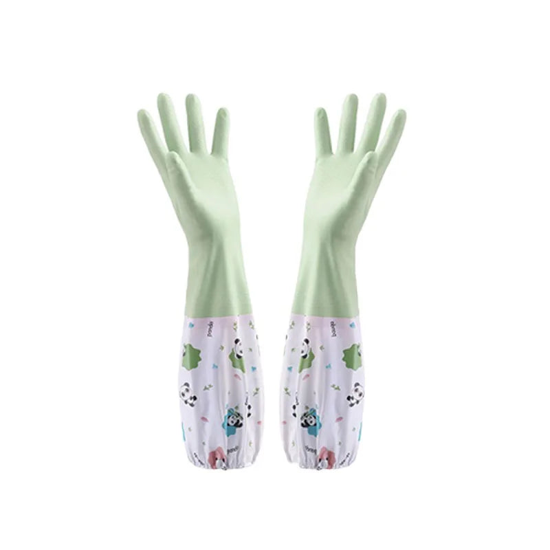 Long Sleeve Waterproof PVC Cleaning Gloves