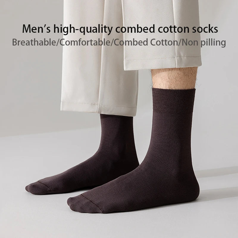 Men’s Cotton Business Casual Socks 5 Pairs
