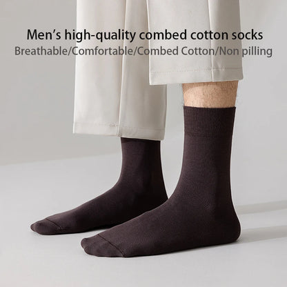Men’s Cotton Business Casual Socks 5 Pairs