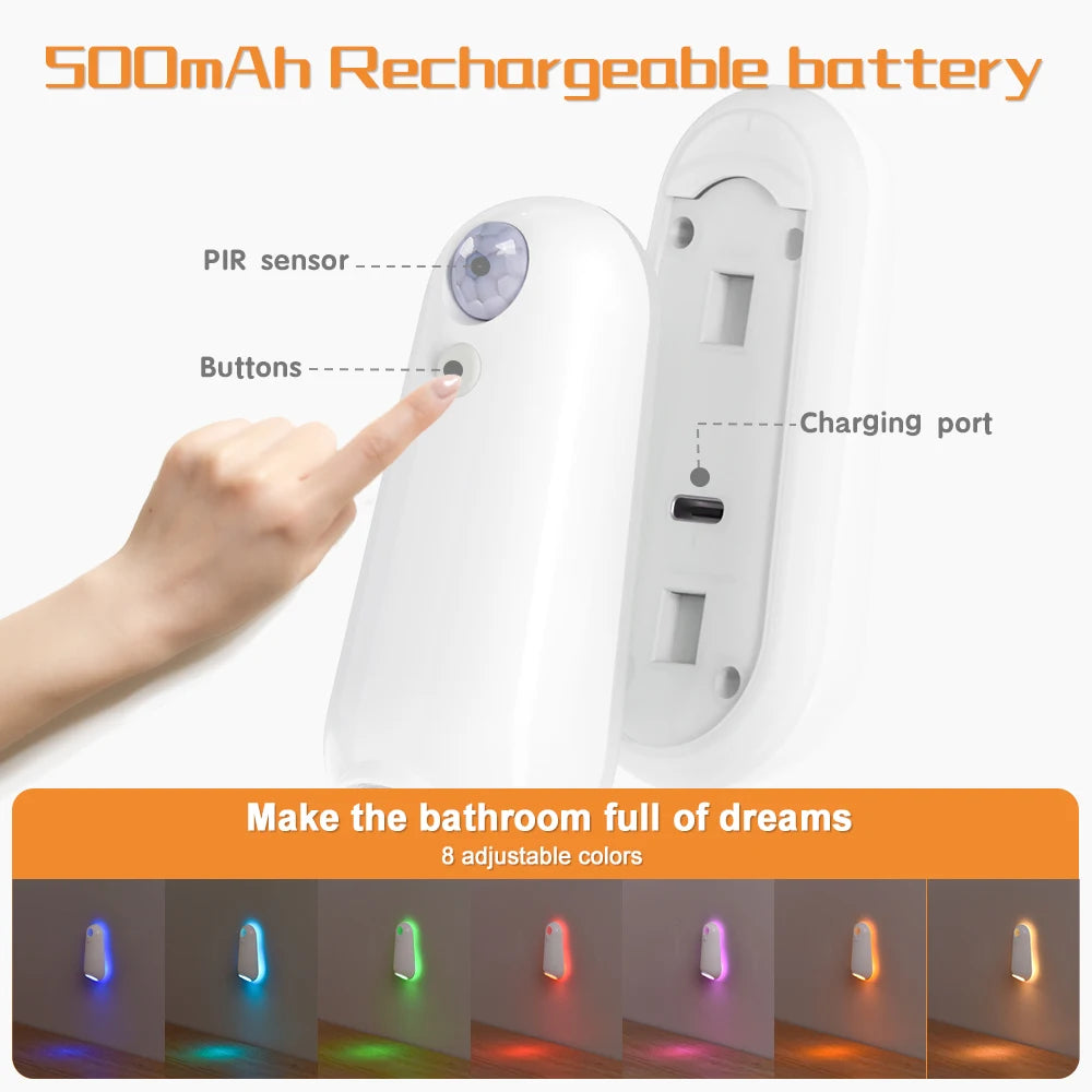 Motion Sensor Toilet Night Light