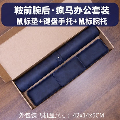 Waterproof PU Leather Desk Mat with Wrist Rest