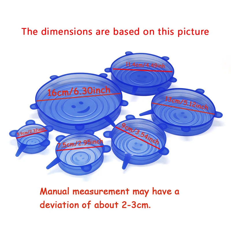 Reusable Silicone Stretch Lid Set
