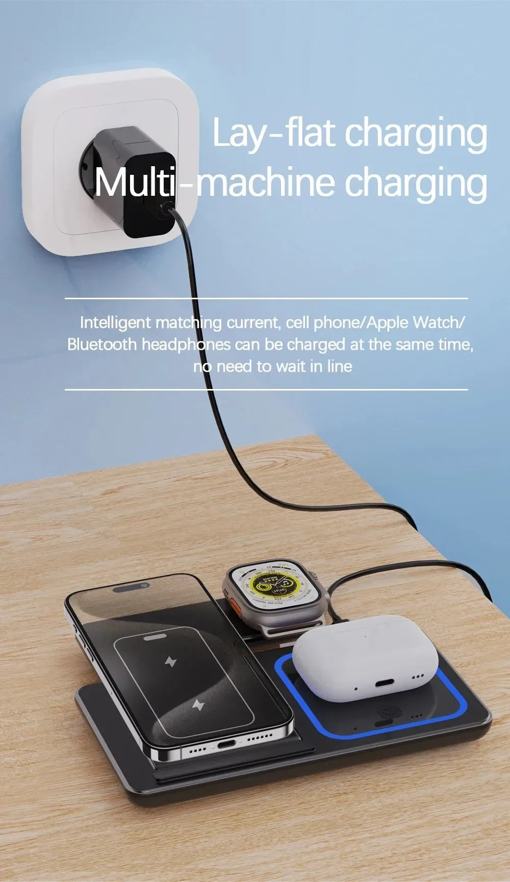 3-in-1 Foldable Wireless Charging Station