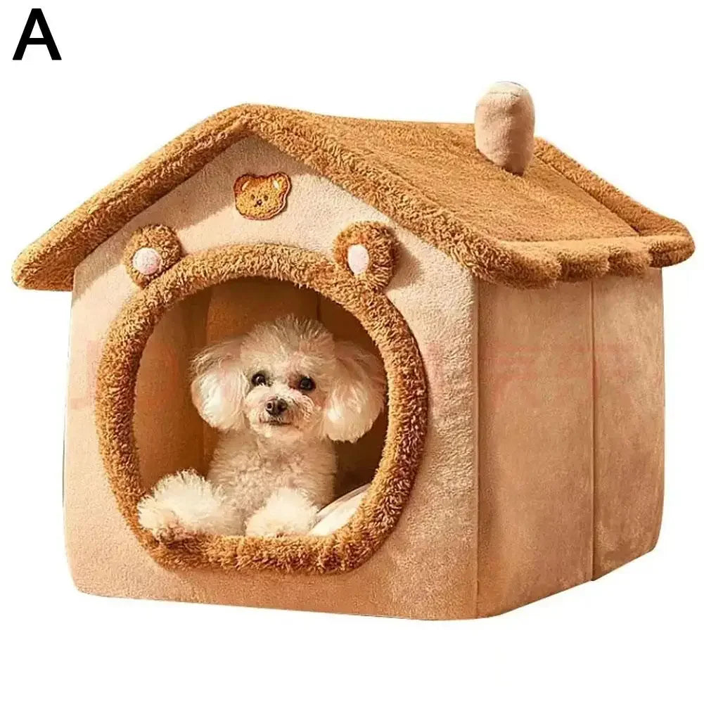 Cozy Cat Cave Bed with Removable Cushion