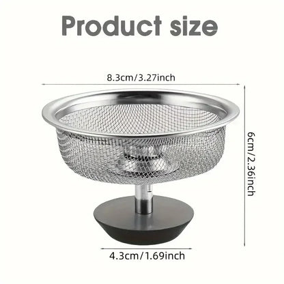 Stainless Steel Kitchen Sink Strainer & Stopper Set